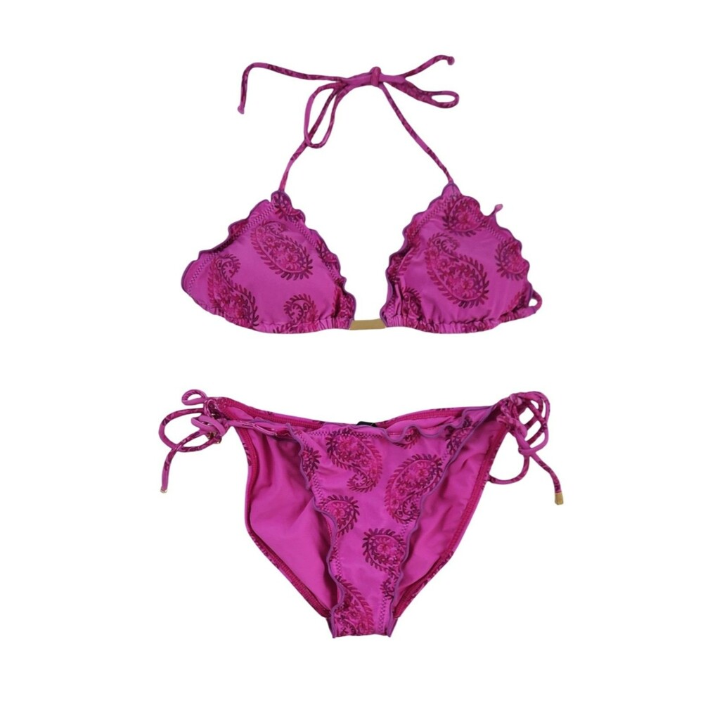 Vix Paula Hermanny Leela Paisley Bikini Set Pink Purple Paisley M - Picture 2 of 7
